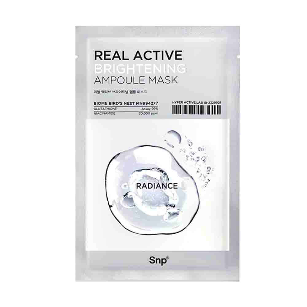 SNP Real Active Brightening Ampoule Mask 5Sheets