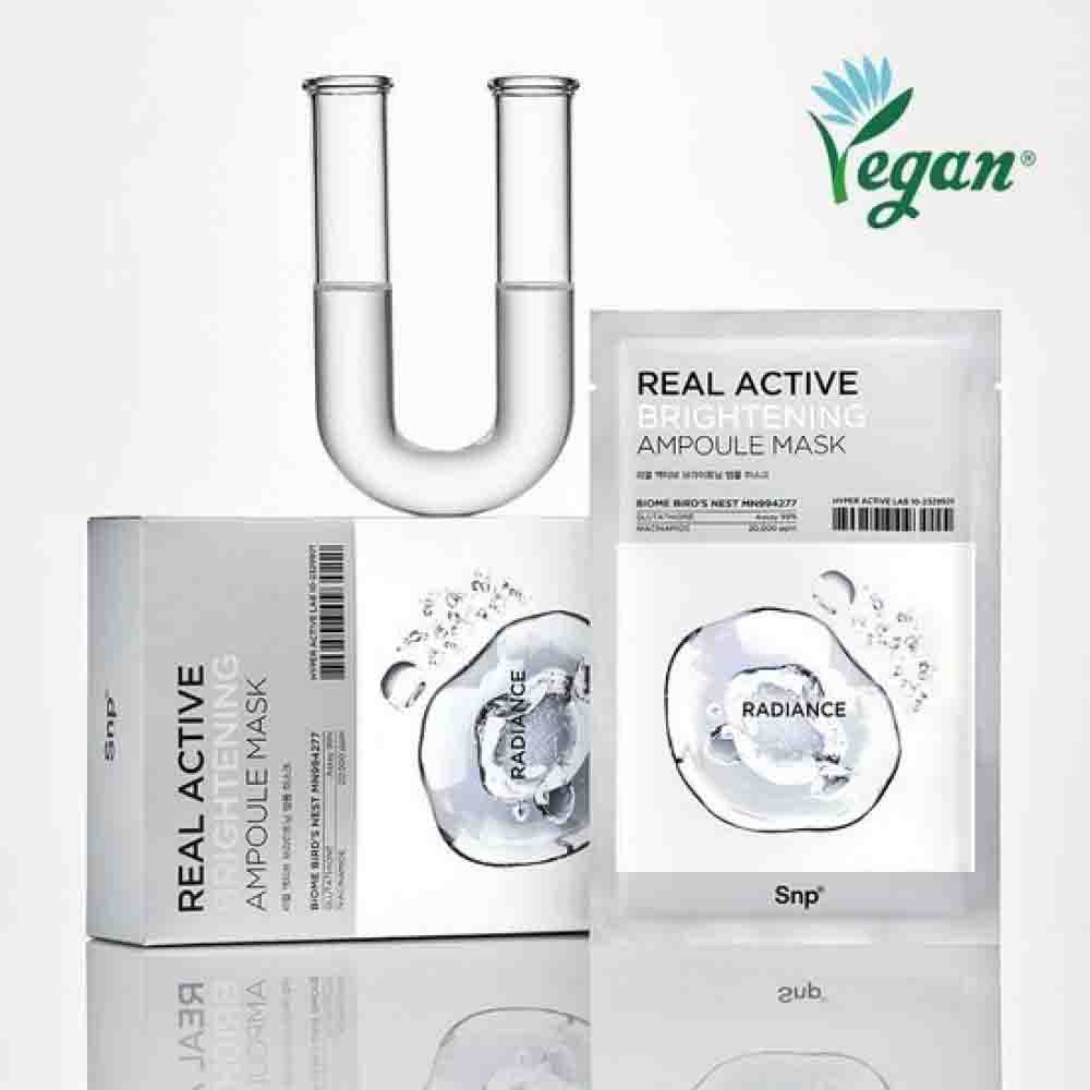 SNP Real Active Brightening Ampoule Mask 5Sheets