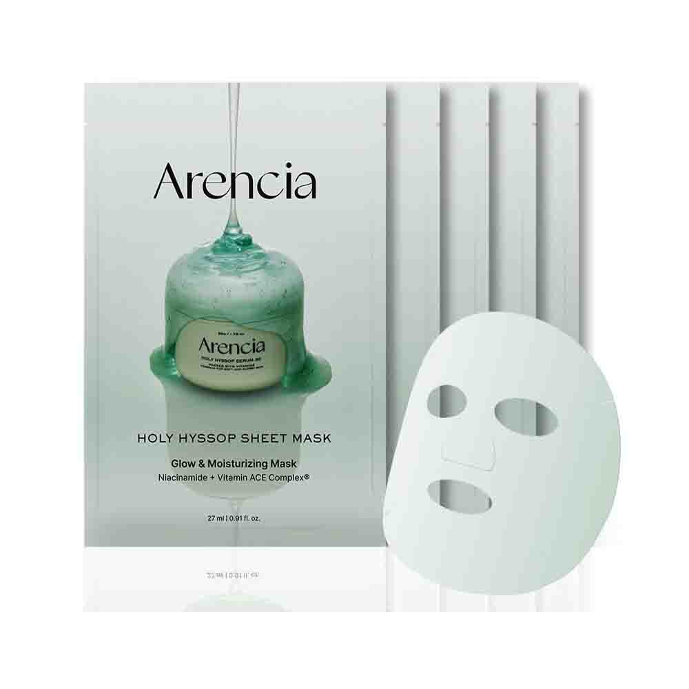 Arencia - Holy Hyssop Sheet Mask 5pcs