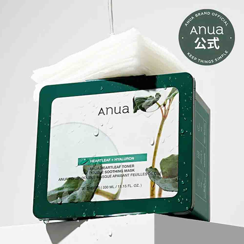 [JAPAN VERSION]ANUA Heartleaf Toner Double Soothing Mask 30 Sheets