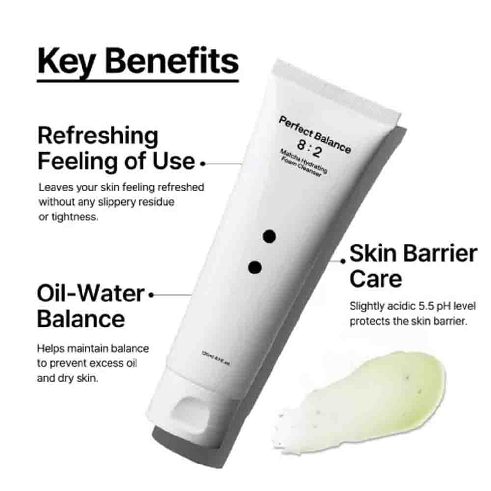 Perfect Balance 8:2 Matcha Hydrating Foam Cleanser 120ml
