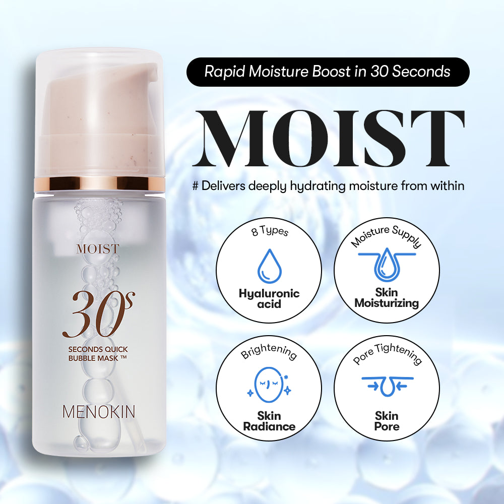 MENOKIN 30 Seconds Quick Bubble Mask #Moist 95ml
