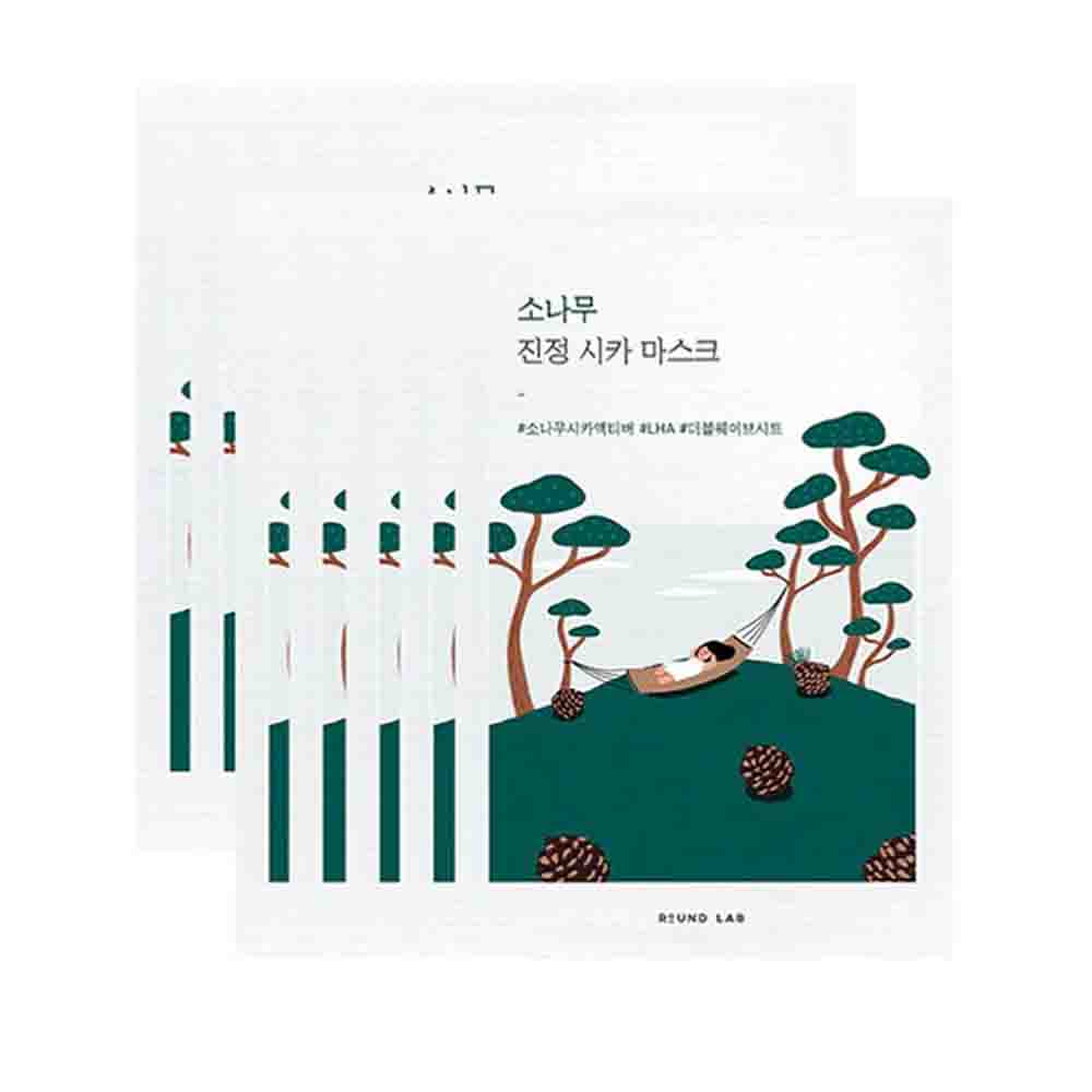 Round Lab Pine Calming Cica Sheet Mask 10Pcs