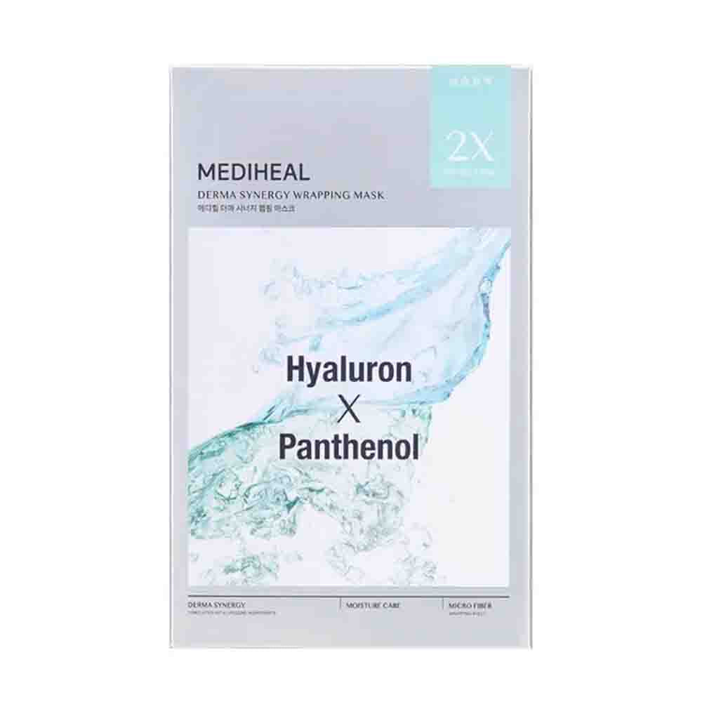 MEDIHEAL Derma Synergy Wrapping Mask for Moisturizing Barrier (Hyaluron x Panthenol) 4Pcs