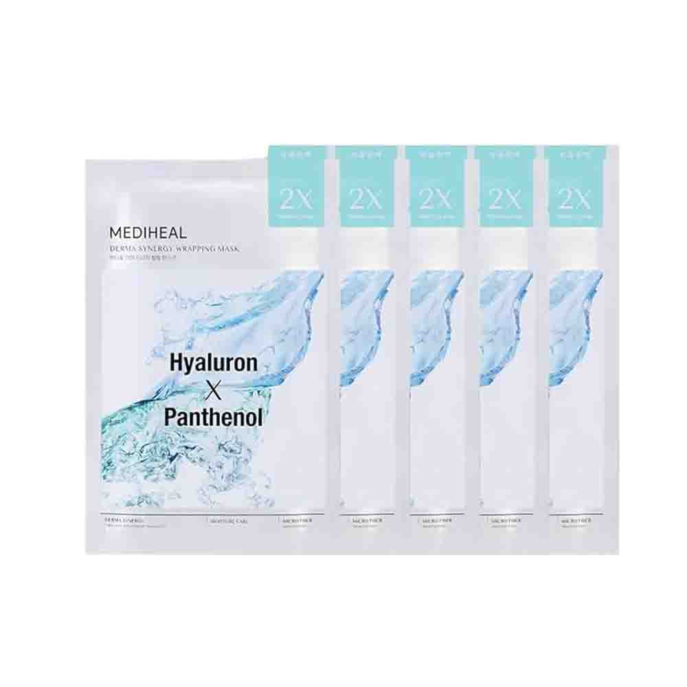 MEDIHEAL Derma Synergy Wrapping Mask for Moisturizing Barrier (Hyaluron x Panthenol) 4Pcs