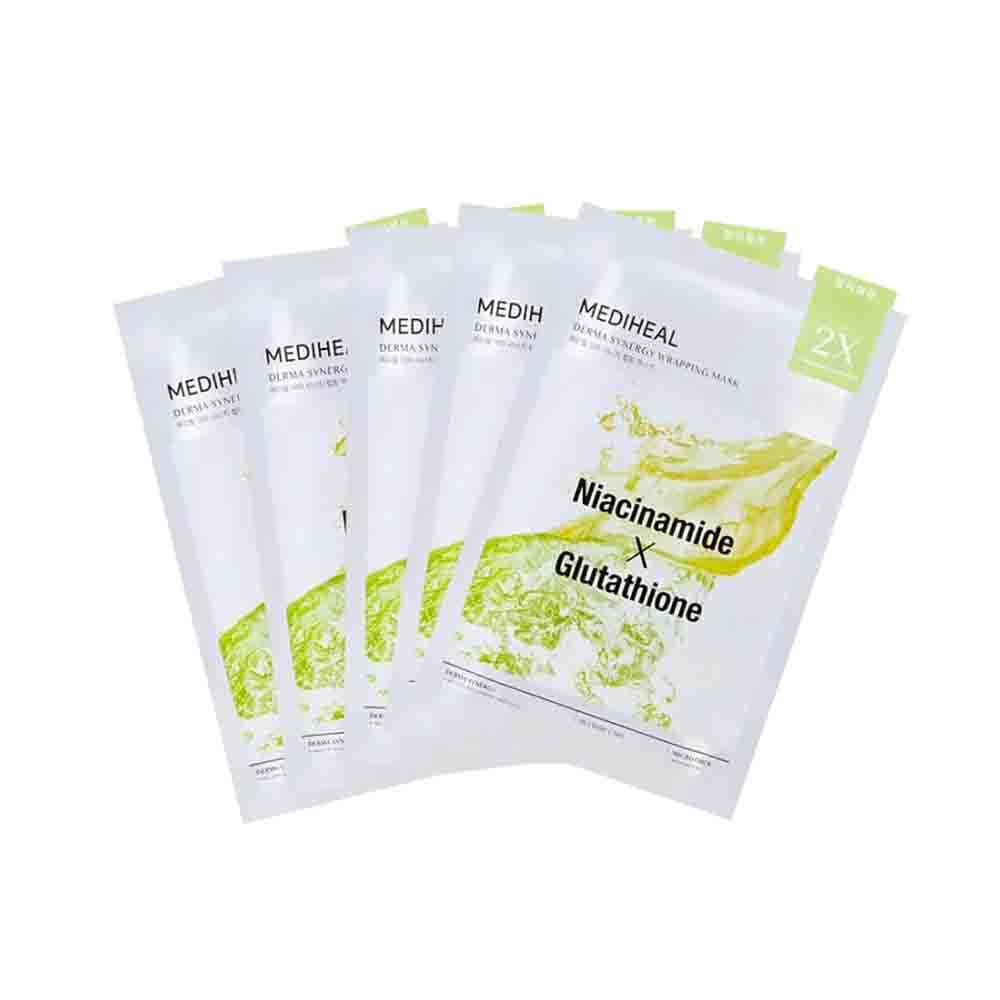 MEDIHEAL Derma Synergy Wrapping Mask for Blemish Care (Niacinamide x Glutathione) 4Pcs