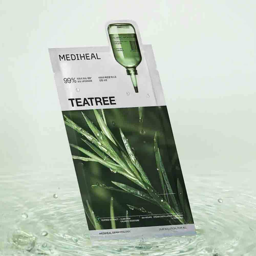 MEDIHEAL Teatree Essence Mask Calming Moisture 4Pcs