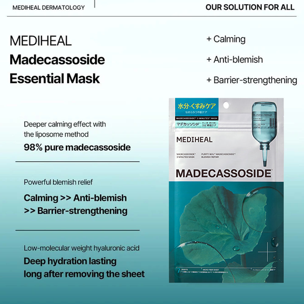 [JAPAN Version]MEDIHEAL Madecassoside Essential Mask 7Pcs