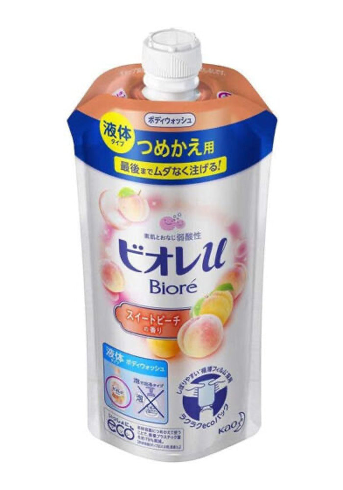KAO - Biore U Body Soap Sweet Peach Refill 