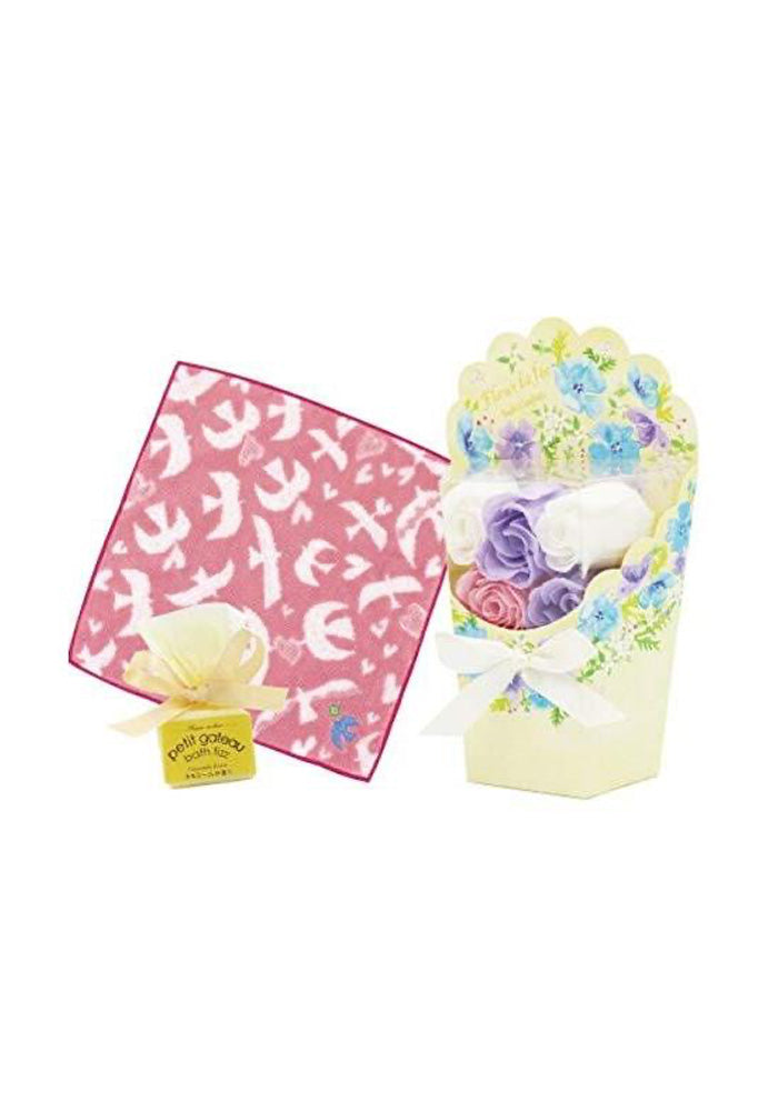 CHARLEY Mercy Bouquet Bath Salt & Handkerchief Set (Rose)