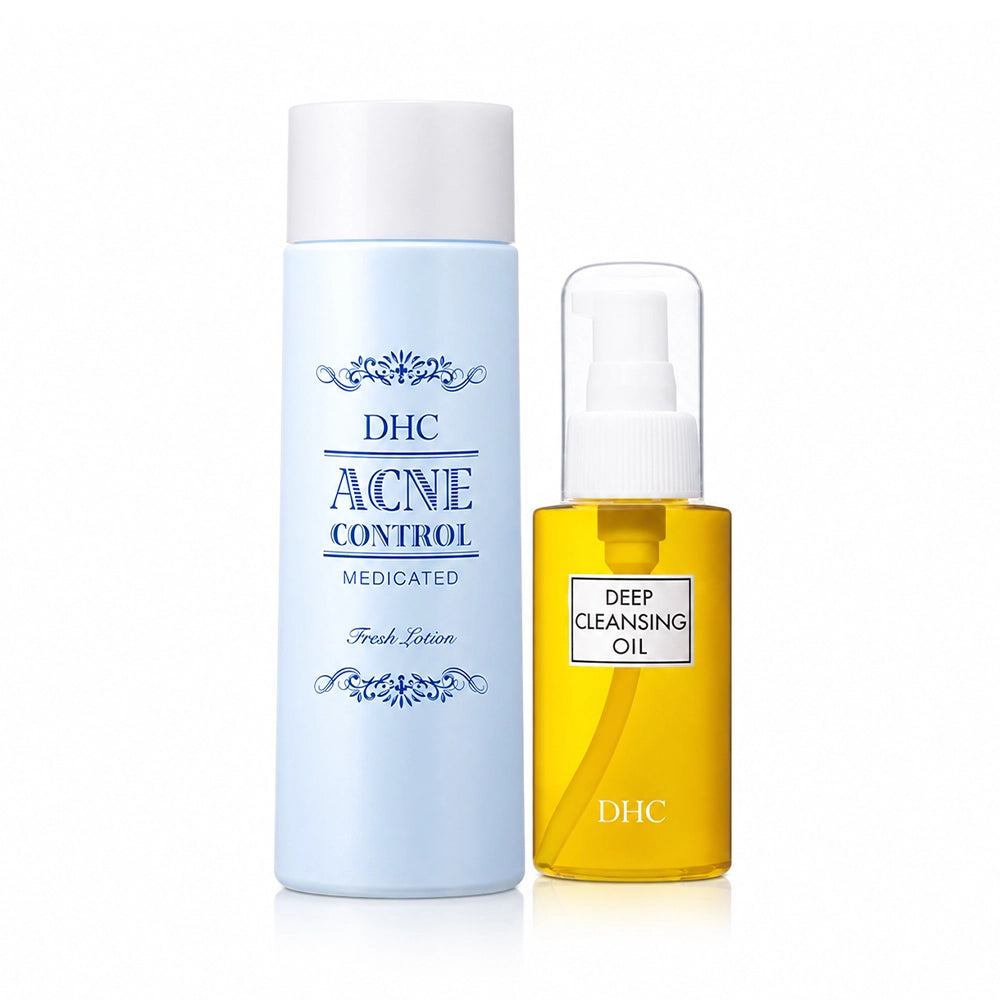 DHC Cleansing Oil & Acne Lotion Bundle UK