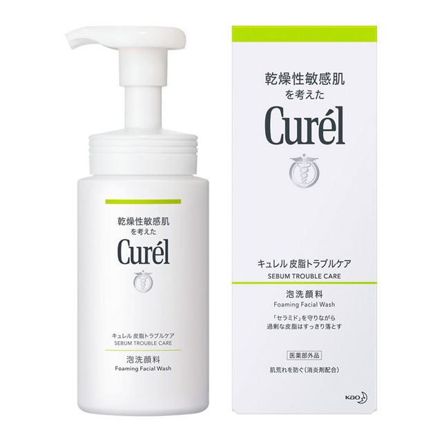 KAO Curél Skin Balancing Care Oil Control Foaming Facial Wash 150ml