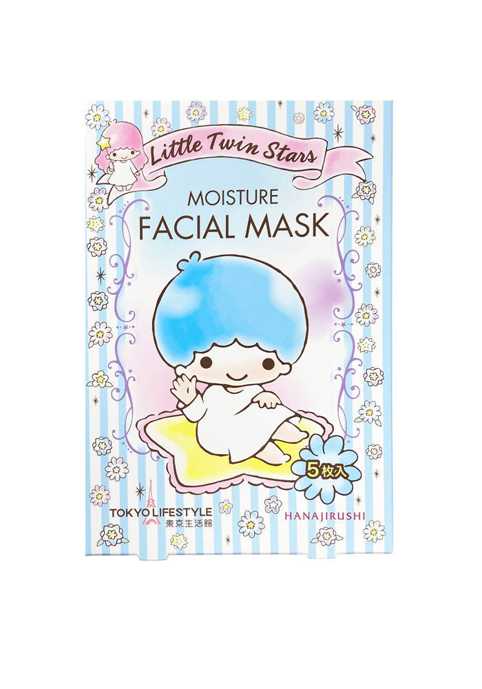 HANAJIRUSHI Moisture Facial Mask 5 Pcs (Little Twin Stars Kiki Lala Collaboration Limited Package)