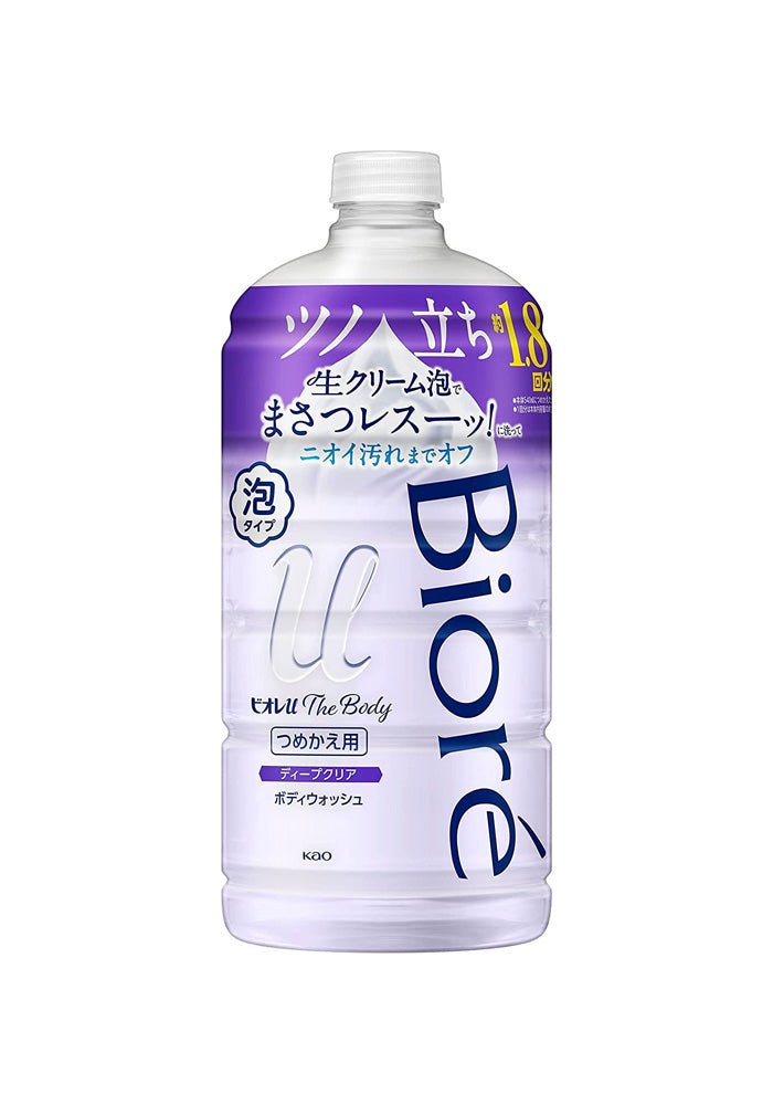 KAO - Biore U The Body Foaming Type, Deep Clear, Herbal Fresh Scent, Refill 780ml