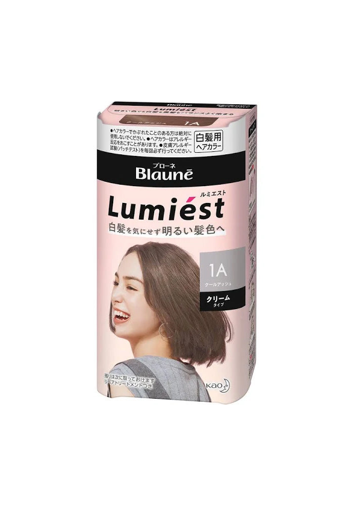 KAO Blaune Lumiest Hair Color, Cool Ash (1A)