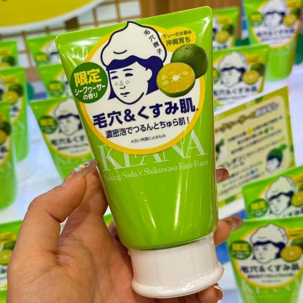Keana Nadeshiko Okinawa Shikuwasa Baking Soda Foam Facial Wash Cleanser 100g