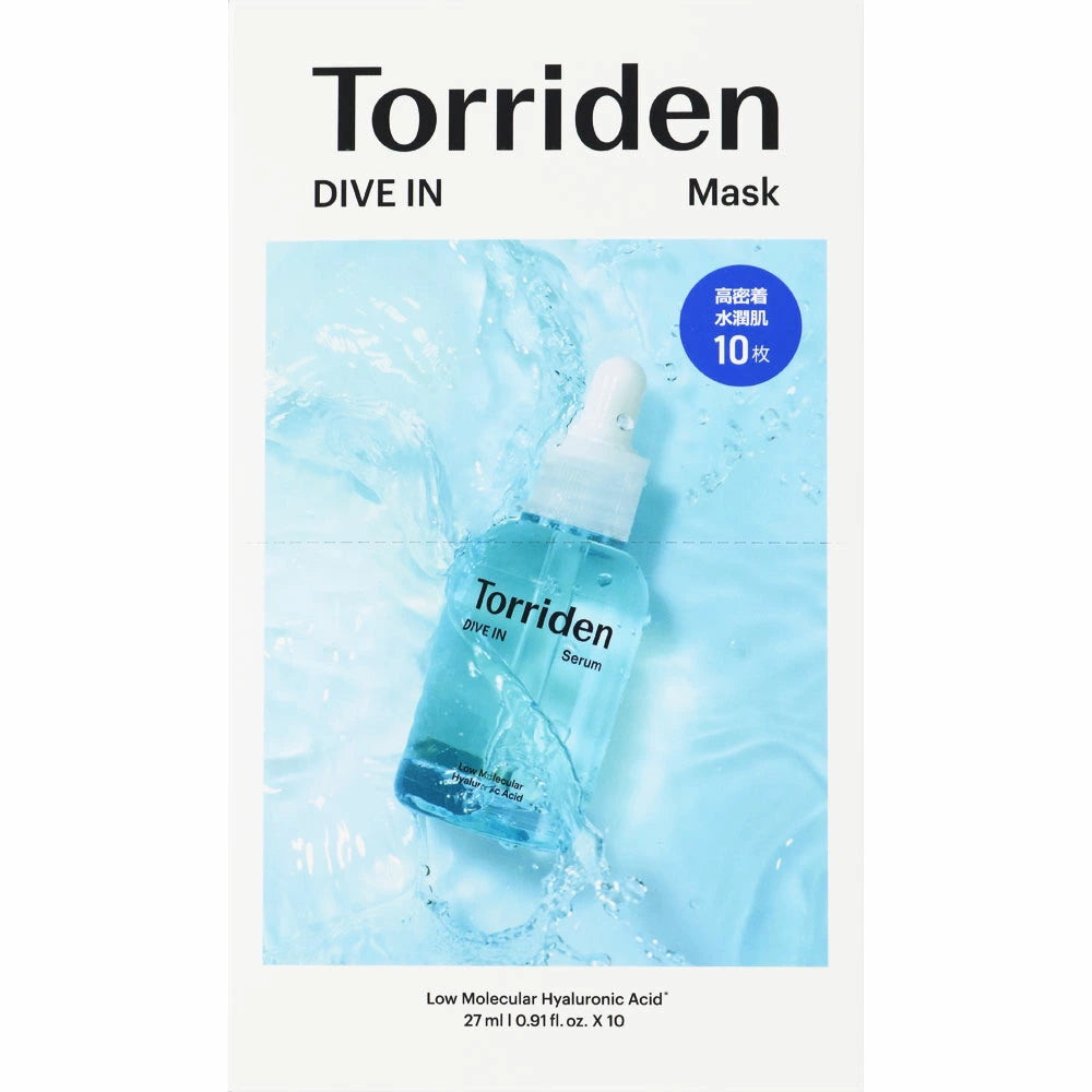 [JAPAN Version]Torriden Dive-In Low Molecule Hyaluronic Acid Mask 10 Sheets