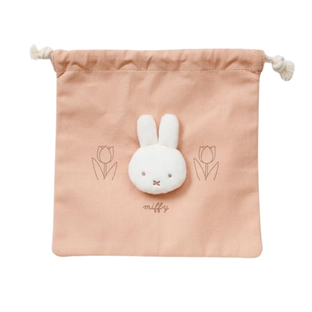 Miffy Bruna Flower & Mascot Drawstring Pouch - Miffy