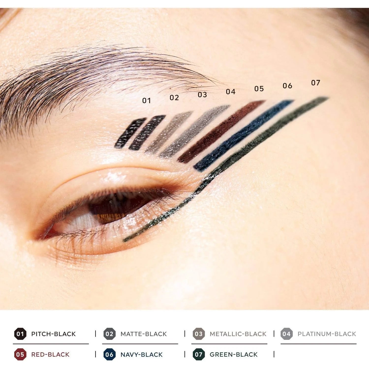UZU Flowfushi Eye Opening Liquid Eyeliner 06 Navy Black – Japanese Waterproof Eyeliner (UK Stock)