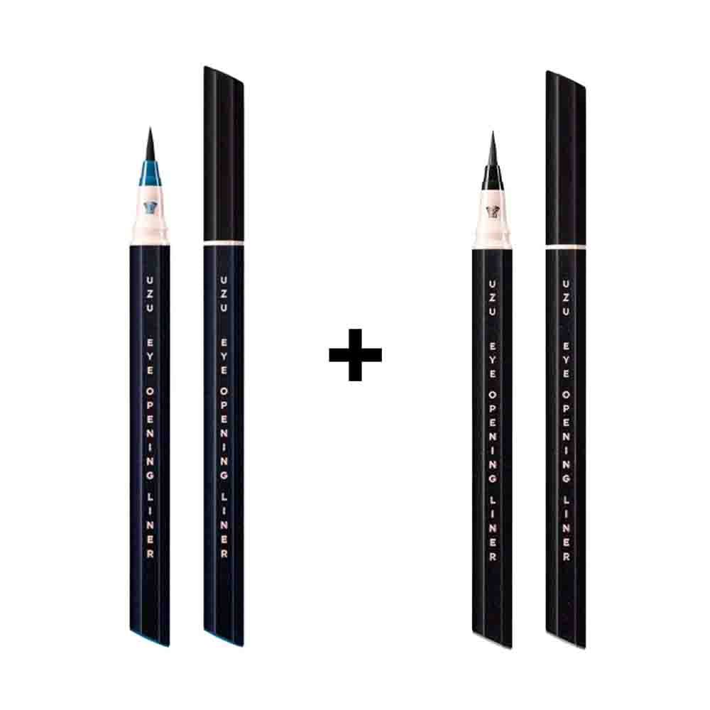 UZU Dual Eyeliner Gift Set – Platinum Black & Navy Black