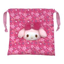 SANRIO Drawstring Pouch My Melody / Sakura Kimono / Pink