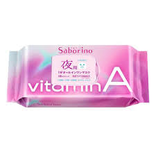 BCL Saborino 60s Vitamin A Good Night Facial Mask 30Pcs