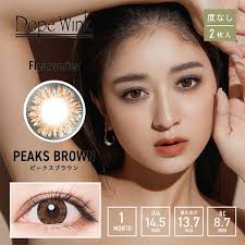 DopeWink Monthy Contact Lenses (Peaks Brown)-0.00