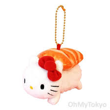 SANRIO Mascot Holder Hello Kitty / Sushi Salmon