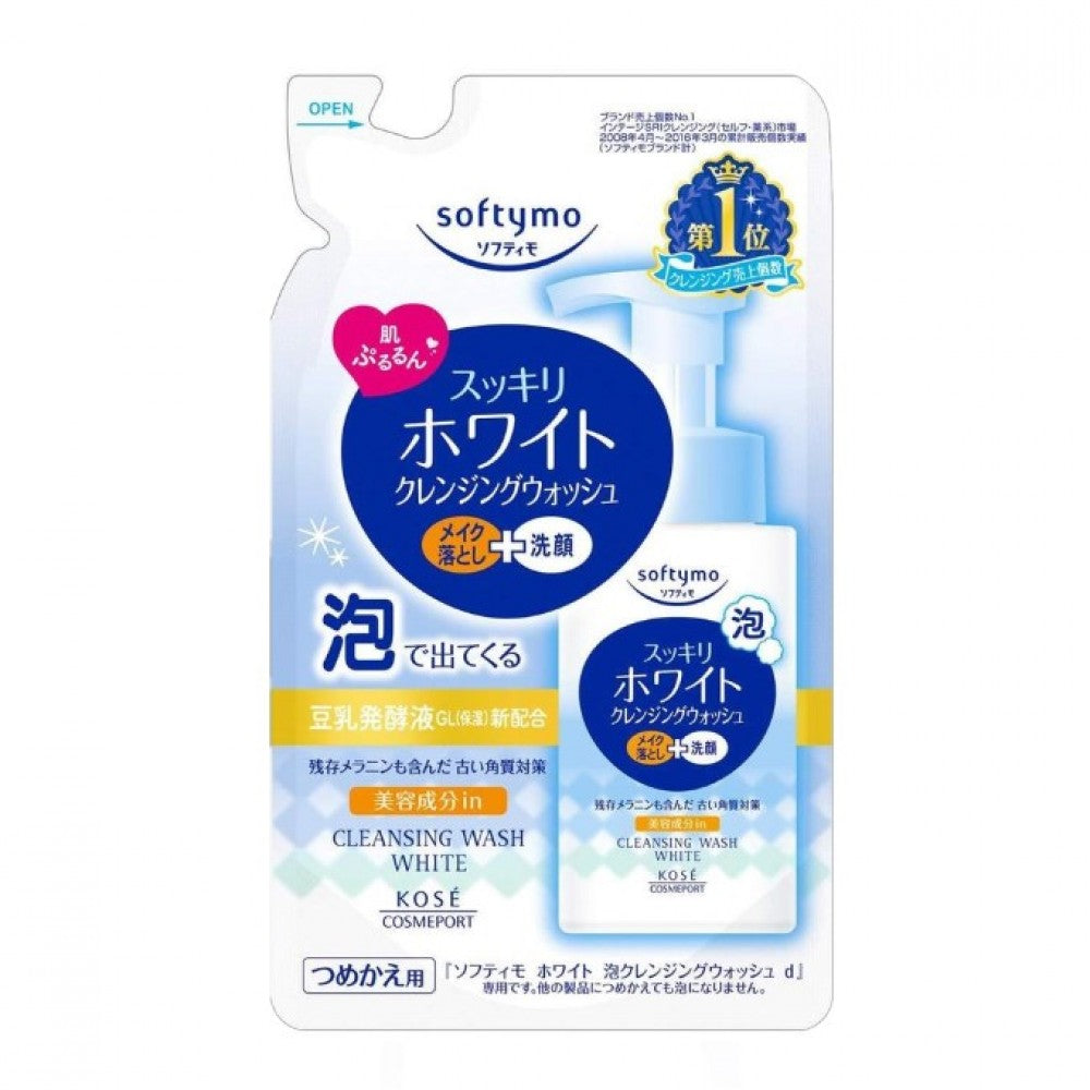 KOSE Softymo White Foaming Cleansing Wash Refill 180ml