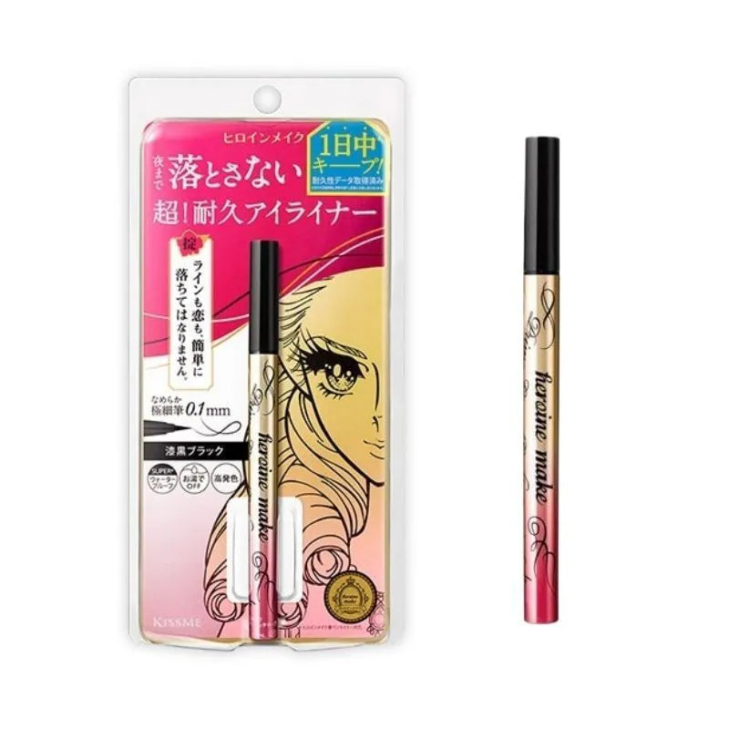 KISS ME Heroine Prime Liquid Eyeliner Rich Keep 01 Deep Black