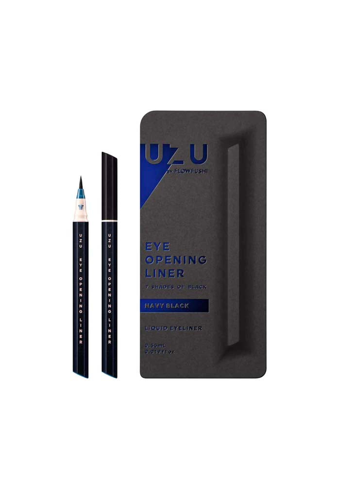 UZU By FLOWFUSHI Eye Opening Liner Liquid Eyeliner 7 Shades of Black (Navy Black)