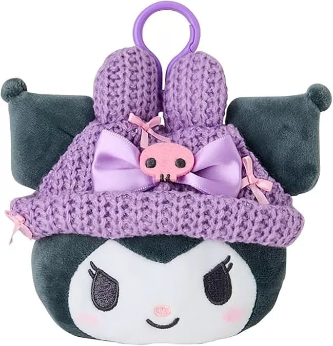 SANRIO Face Shaped Mini Pouch - Kuromi